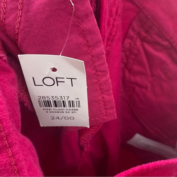 Loft Raspberry Velvet Skinny Pants - Picture 8 of 8